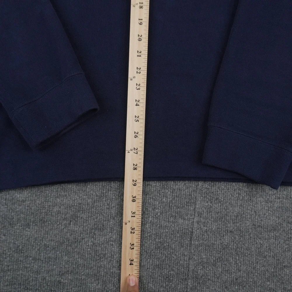 Polo Ralph Lauren Quarter Zip Pullover Mens‎ XXL Navy Blue Cotton Red Pony Logo